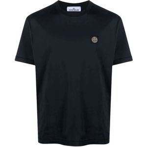 Stone Island, Heren, Tops, Blauw, Maat: 2XL Katoen,