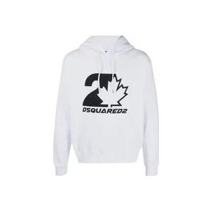 Dsquared2 Cool Fit Hoodie , White , Heren , Maat: M