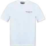 Versace Jeans Couture - T-shirt - Wit - Katoen - Met Bedrukt Logo