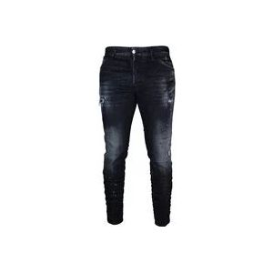 Dsquared2 Trendy Zwarte Slim-Fit Jeans , Black , Heren , Maat: XS