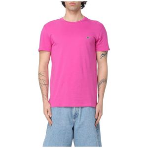 Lacoste, Heren, Tops, Roze, Maat: M