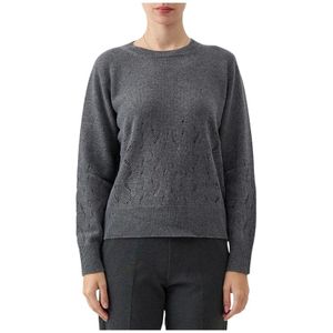Le Tricot Perugia, Dames, Truien, Grijs, Maat: M Wol,