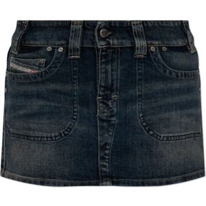 Diesel, Dames, Rokken, Blauw, Maat: W24 Katoen,