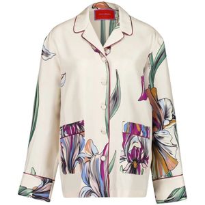 La DoubleJ, Dames, Blouses & Shirts, Beige, Maat: L Zijde,