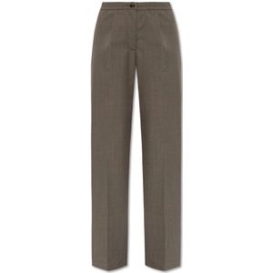 Samsøe Samsøe, Dames, Broeken, Bruin, Maat: XS Wol,