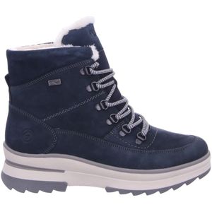 REMONTE - Veterlaarzen - Navy - Leer - Blokhak - Met Plateau