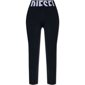 Diesel, Dames, Broeken, Zwart, Maat: M Polyamide,