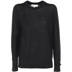 Michael Kors, Dames, Truien, Zwart, Maat: XS Wol,