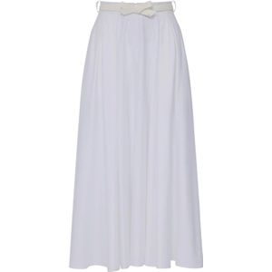 Elisabetta Franchi, Dames, Rokken, Wit, Maat: M Satijn,