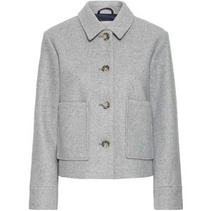 Ichi, Dames, Jassen, Grijs, Maat: XS Poliester,