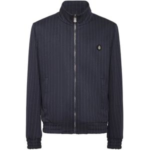 Billionaire, Heren, Jassen, Blauw, Maat: L Viscose,