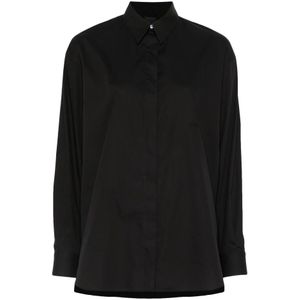 Pinko, Dames, Blouses & Shirts, Zwart, Maat: S Katoen,