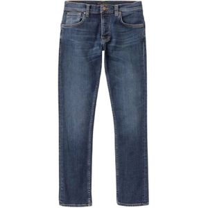 Nudie Jeans, Heren, Jeans, Blauw, Maat: W30 L32 Katoen,