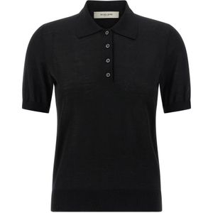 Golden Goose, Dames, Tops, Zwart, Maat: M Wol,