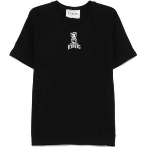 Iceberg, Heren, Tops, Zwart, Maat: XL Katoen,