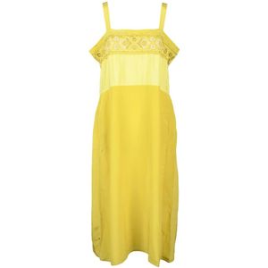 Maison Margiela, Dames, Jurken, Geel, Maat: 2XS Zijde,