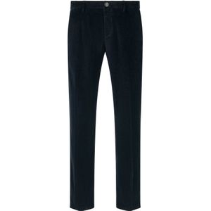 Boggi Milano - Broek van Stretch Velvet - Blauw - Heren