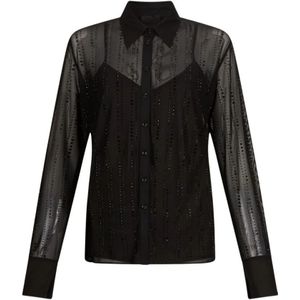 Liu Jo, Dames, Blouses & Shirts, Zwart, Maat: XS