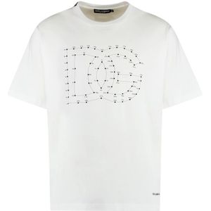 Dolce & Gabbana - Graphic Logo - T-shirt - Wit - 100% Katoen
