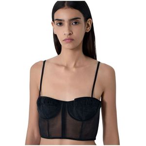 Cecilie Bahnsen, Dames, Tops, Zwart, Maat: 2XS