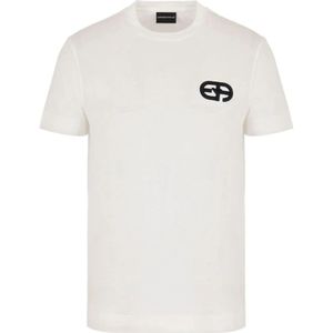 Emporio Armani, Heren, Tops, Wit, Maat: 3XL Katoen,