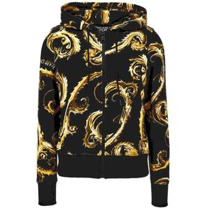 Versace Jeans Couture, Dames, Sweatshirts & Hoodies, Zwart, Maat: S