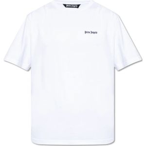 Palm Angels, Heren, Tops, Wit, Maat: L Katoen,