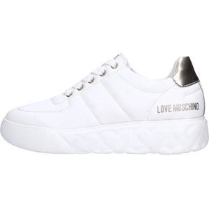 Love Moschino, Dames, Schoenen, Wit, Maat: 37 EU Leer,