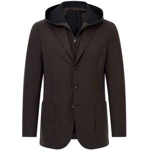 Boggi Milano, Heren, Jassen, Bruin, Maat: 3XL Wol,