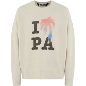 Palm Angels, Heren, Truien, Beige, Maat: L
