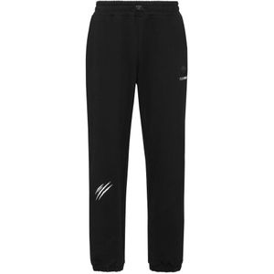 Plein Sport, Heren, Broeken, Zwart, Maat: XS Katoen,