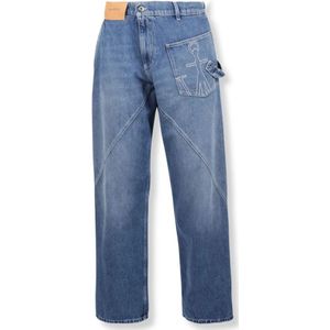 JW Anderson, Heren, Jeans, Blauw, Maat: W30 Katoen,