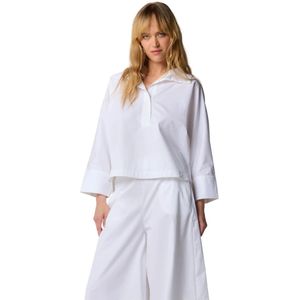 Kocca, Dames, Blouses & Shirts, Wit, Maat: L Katoen,