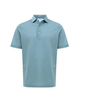 Gran Sasso, Heren, Tops, Blauw, Maat: L Katoen,