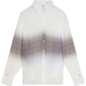 Patrizia Pepe, Dames, Blouses & Shirts, Beige, Maat: 2XS Poliester,