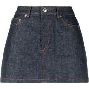 A.p.c., Dames, Rokken, Blauw, Maat: S Denim,