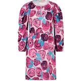 Jurk - Roze - 100% Gerecycled Polyester - Lange Mouwen - All-Over Rozenprint
