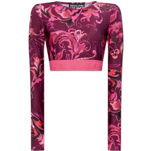 Versace Jeans Couture, Dames, Tops, Roze, Maat: XS