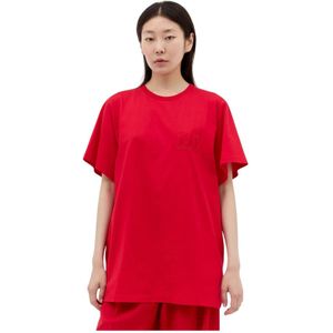 Max Mara, Dames, Tops, Rood, Maat: XS Katoen,