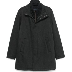 Herno, Heren, Mantels, Grijs, Maat: XL Wol,