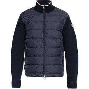 Moncler, Heren, Truien, Blauw, Maat: M Katoen,