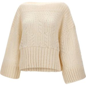 Maurizio Mykonos, Dames, Truien, Wit, Maat: S Wol,