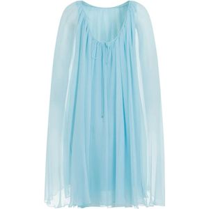 Max Mara, Dames, Jurken, Blauw, Maat: S Zijde,