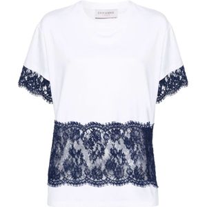 Ermanno Scervino, Dames, Tops, Wit, Maat: S Katoen,