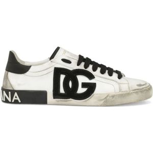 Dolce & Gabbana - Lage Leren Sneakers - Wit - Heren