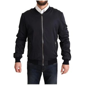 Dolce & Gabbana - Bomberjack - Donkerblauw - Luxe Zwarte Klassieke Stijl