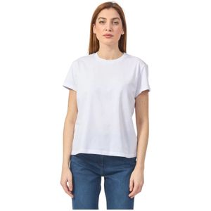 Patrizia Pepe, Dames, Tops, Wit, Maat: L Katoen,