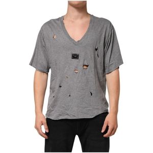 Dolce & Gabbana, Heren, Tops, Grijs, Maat: XL Katoen,