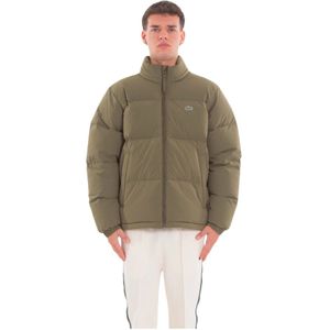 Lacoste, Heren, Jassen, Groen, Maat: XL Leer,