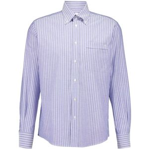 Valentino Garavani, Heren, Overhemden, Paars, Maat: XL Katoen,